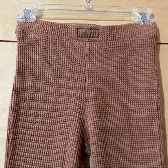 SET Active Waffle Knit Lounge Matching Set Crew Sweatshirt Flare Pants Size XS/S - Picture 11 of 16